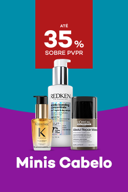 Mini Produtos de Cabelo Profissional com desconto até 35% sobre preço de Venda ao Público Recomendado.